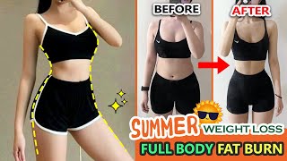 SUMMER FULL BODY FAT BURN WORKOUT FOR HOT GIRL | Easy Standing Exercise, Get Slim Body, Fat Loss