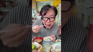 梅わかめごはん食べた #asmr #mukbang #short