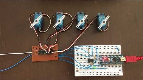 Alaonix Easy 4Ch PWM Servo Motor Controller Module Test Video for Arduino, PIC, ARM, AVR and 8051