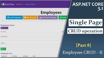 CRUD operations on Employees II | [8] | Single Page CRUD Operations | ASP.NET CORE 3.1 [Urdu/Hindi]