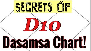 Secrets of Dasamsa D10 chart! Your career, status and success. How to REALLY read this chart!