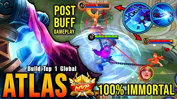 Atlas Annoying Nonstop Gank Gameplay | Top Global Atlas Build & Emblem | Mobile Legends