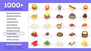 1000+ Isometric Icons Pack - After Effects Template Videohive