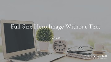 Making full height hero images in Kajabi without text overlay