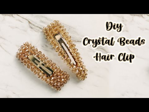 DIY Crystal Beads Hair Clip | DIY Pearl Hair Clip | Pearl Hair Accessories