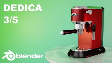 3D Modeling of a coffee machine DeLonghi Dedica in Blender | Part 3