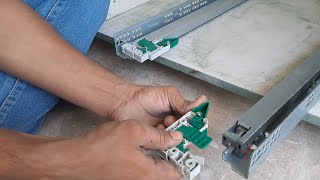 क्वाड्रो चैनल पर दराज बनाकर कैसे चलाएं// How To install quadro channel drawer || sartaj furniture ik