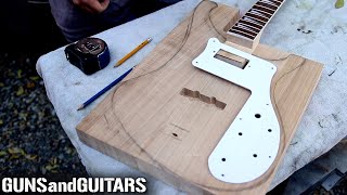 How to build a Rickenbacker style BASS from a kit! (The Fret Wire Utah Slab DIY bass kit)