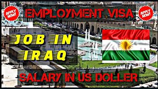 Job in Iraq 2021  Employment visa  High salary job  Salary in us $ Dollar  Iraq work visa 