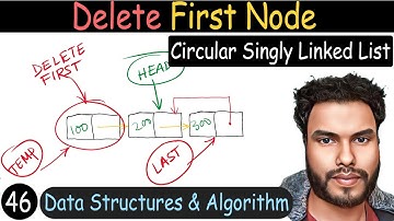 46 - Delete First Node - Circular Singly Linked List | DSA Tutorial