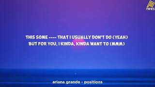 Ariana Grande   positions Clean  | Lyrics #tIKtok songs