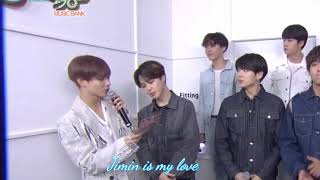 180601 Jimin & Taemin interaction on Music Bank