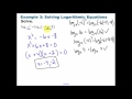 Logarithmic Equations Quiz