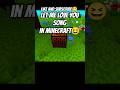 let me love you song in Minecraft 😆 #minecraftshorts #letmeloveyou