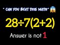Only Geniuses Solve This Fast | PEMDAS Challenge#maths #pemdas 