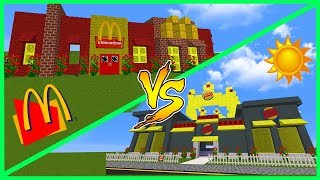 Minecraft McDonalds House VS Burger King House - THE MOST EPIC FAST FOOD BATTLE!