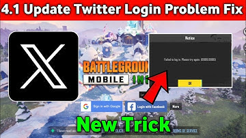 { 500% Fix } Bgmi Today Login Problem | Bgmi Twitter login problem |  Twitter login problem in Bgmi