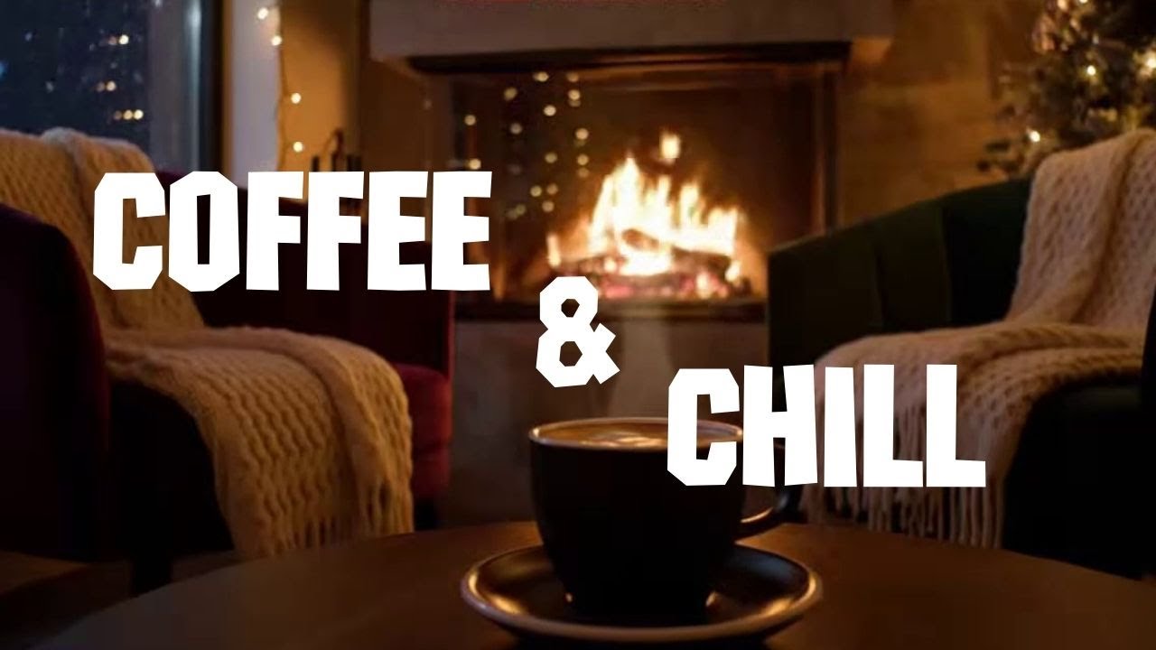Cozy Café Fireplace ☕🔥 Calm Night Ambience for Relaxation & Sleep (Fire Sounds Only)