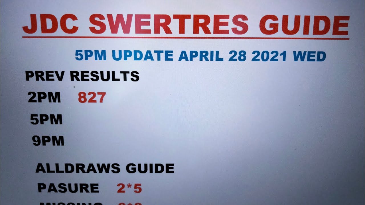 5PM UPDATE SWERTRES HEARING TODAY (APRIL 28 2021)