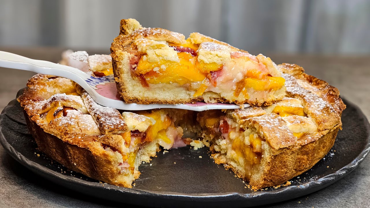 ПИРОГ С НЕКТАРИНАМИ В КАРАМЕЛИ