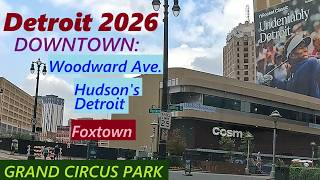 Downtown Detroit: COSM Theater Facade; Woodward To Grand Circus Park; Stadium Area; Hudson's Detroit