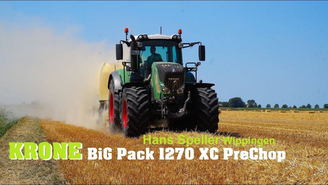 Stro hakselen en persen met KRONE BiG Pack 1270 XC PreChop.