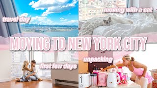 MOVING INTO OUR NYC APARTMENT! | Moving Vlog, Unpacking, Traveling, First Few Days | LN x NYC