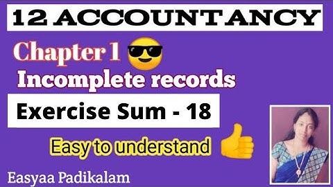 12 Accountancy - Chapter 1 - Exercise - Sum 18