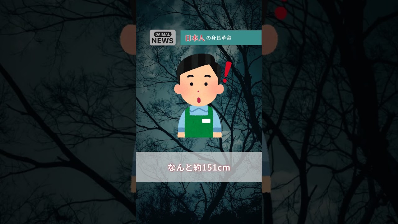 今日のやばいは日本人の身長革命