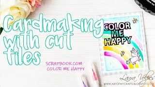 Handmade Card with SVG Files | Scrapbookcom Color Me Happy