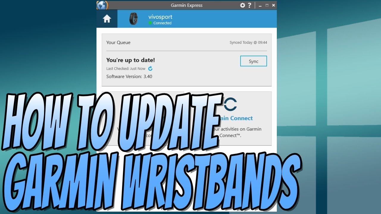 Erklæring dobbelt Vejhus How To Update Garmin VivoSport & All Garmin Wristbands To Latest Software  Update Tutorial - YouTube