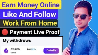 Earn From Home -Earn Money Online | Just Like and Follow | Payment Live Proof screenshot 4