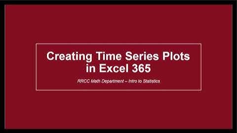 Time Series Plots in Excel 365