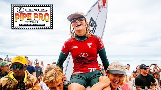 Caitlin Simmers Charges To Change The Course Of Surf History, Takes Win At Lexus Pipe Pro