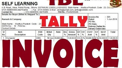 Tally invoice format tdl ! tally bill customization ! tally invoice tdl file  ! Self Learning