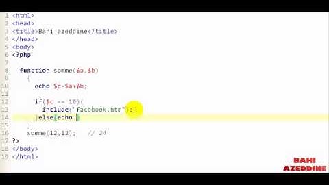 درس الدوال Function في PHP
