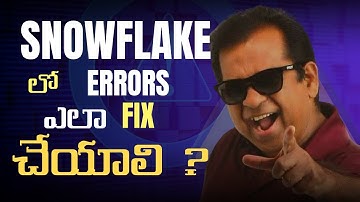 How to fix errors in Snowflake? |Snowflake Training 2025 | Brolly Academy