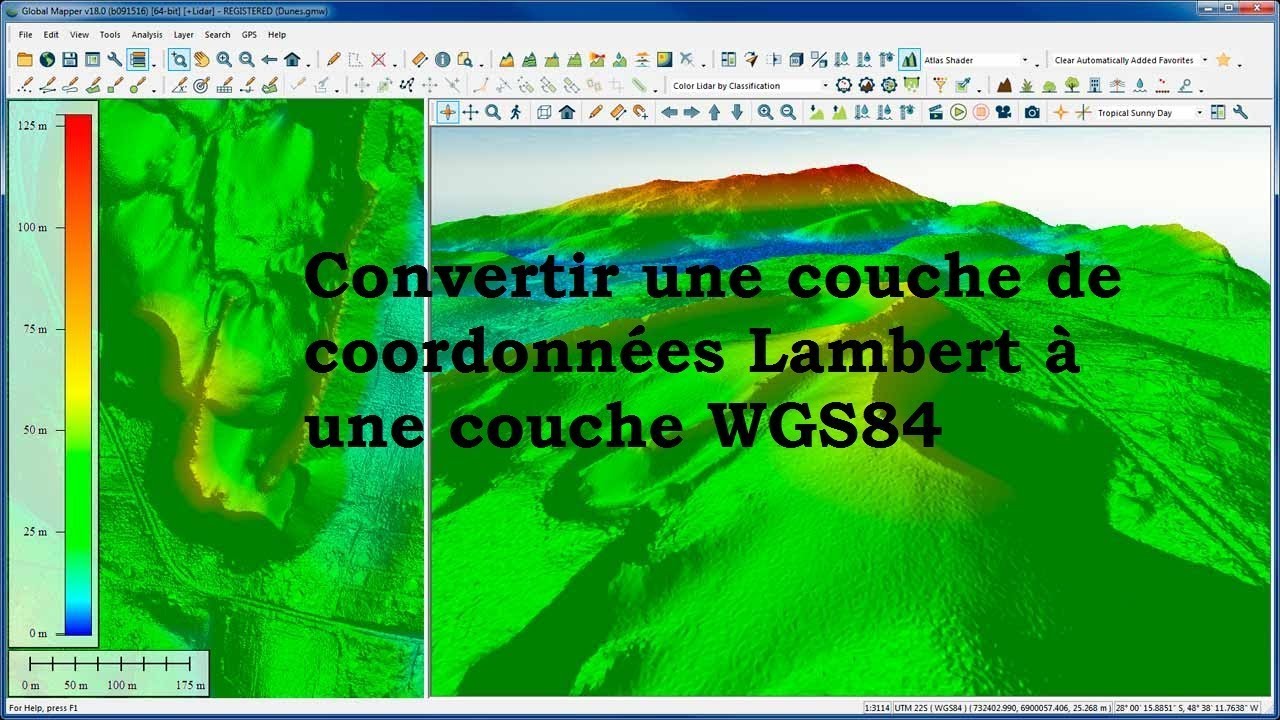 Convertir une couche de coordonnées Lambert à une couche WGS84 Global — free download