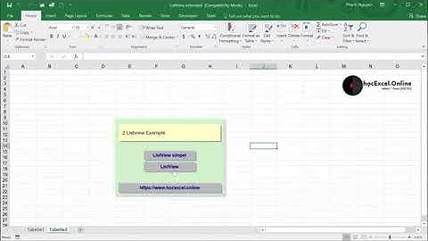 Cách tạo ListView trong Excel VBA
