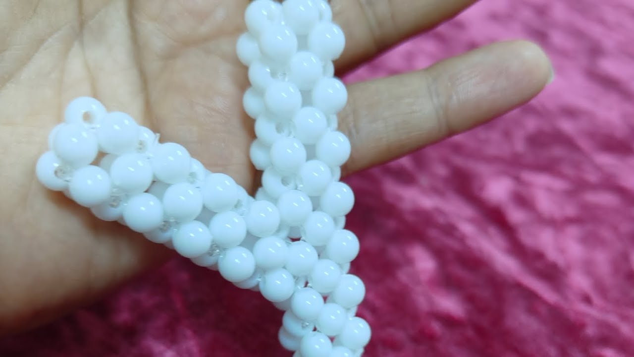 أسهل طريقه لعمل حرف الy بالخرز للمبتدئين ،yyy