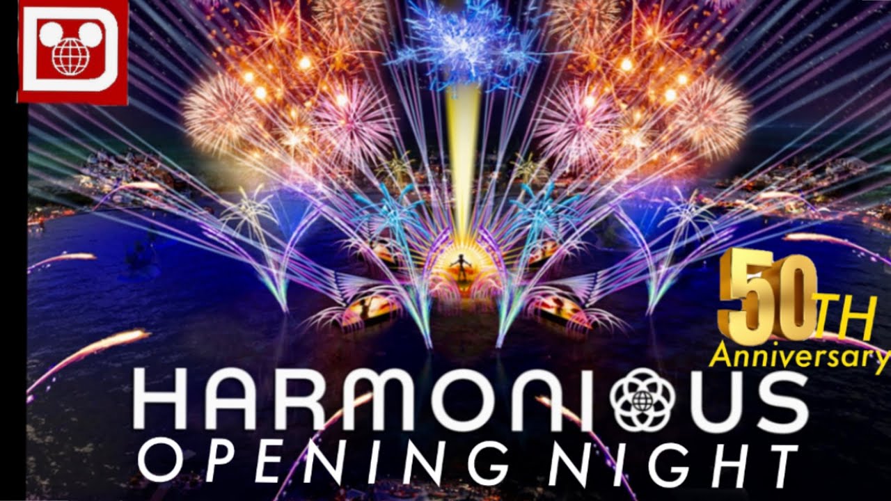 Opening Night Harmonious Fireworks Show at Disney World’s Epcot