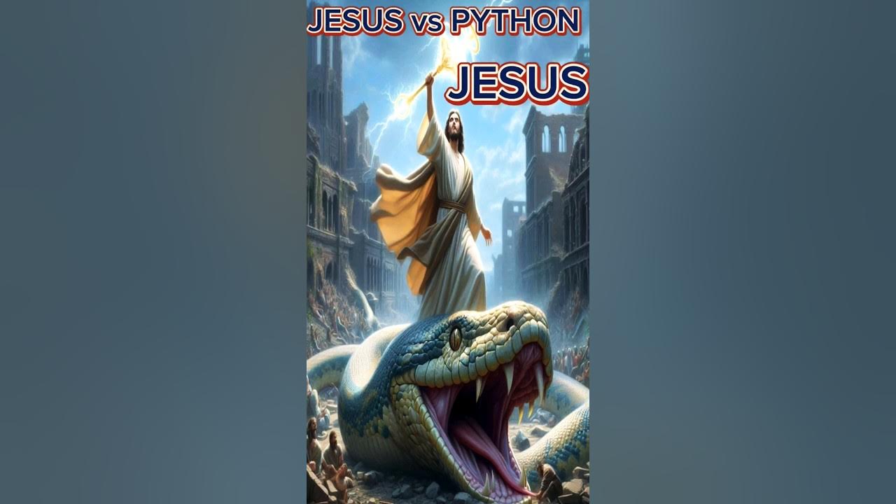 💥Jesus kill Python💥 #ai #jesus #devil #python #snake #shorts #short # ...