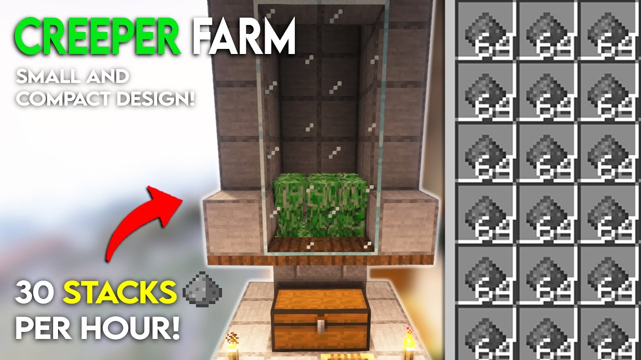 Most optimised proven bedrock creeper farm! 1.18 4000 gunpowder p