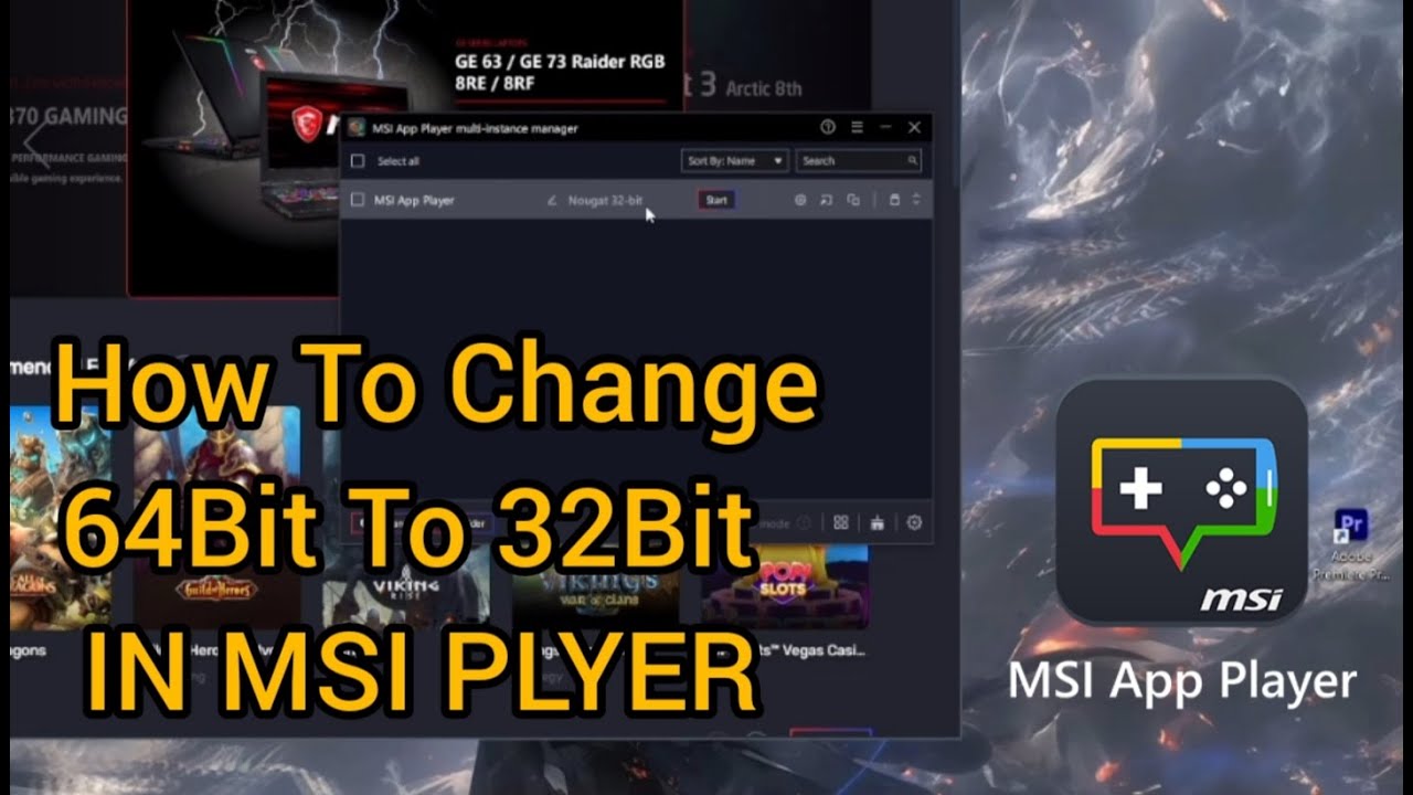 How To Change 64 Bit To 32 Bit IN MSI Player Full Explanation how-to-change-64-bit-to-32-bit-in-msi-player-full-explanation