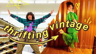 THRIFT WITH ME for spring vintage! I found a designer collection  try on thrift haul 2023