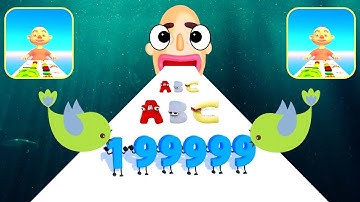 NUMBER RUN Master 🆚 Alphabet Lore Run Merge Battle | Satisfying Mobile Games