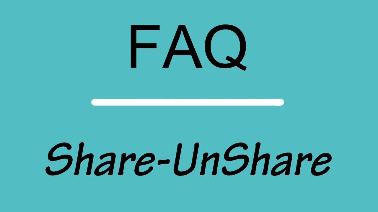 FAQ | Share-Unshare | www.Gotovibes.com - YouTube