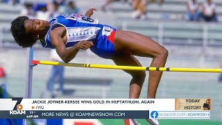 Today in History: Jackie Joyner Kersee Wins Heptathalon
