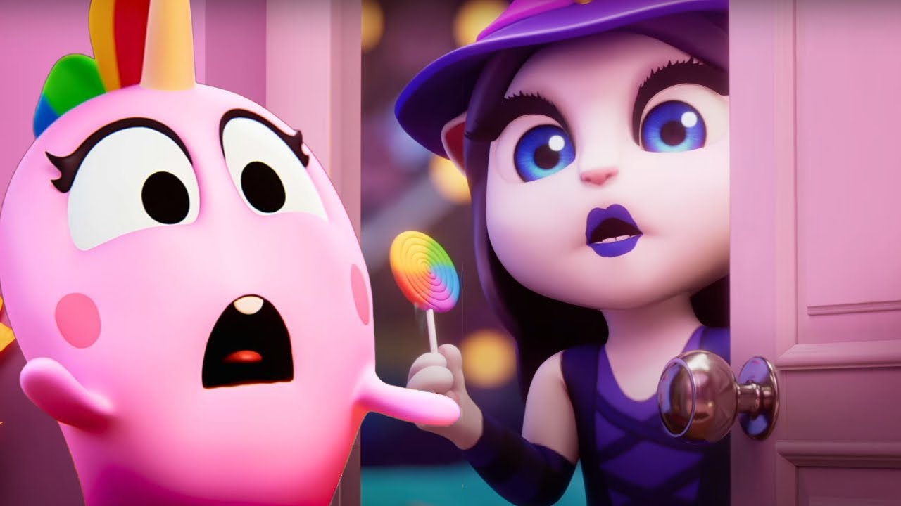 We Want Candy 😈 Talking Angela: In The City - Spooky Movie Night 🍿 👻 Cartoon For Kids Super Toons TV