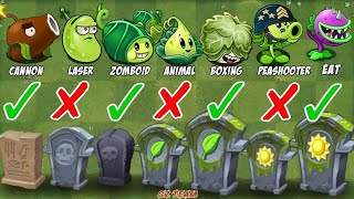 Every Plant * 3 POWER-UP vs 99 Gravestone Iteam - Who Will Win? - PvZ 2 Challenge